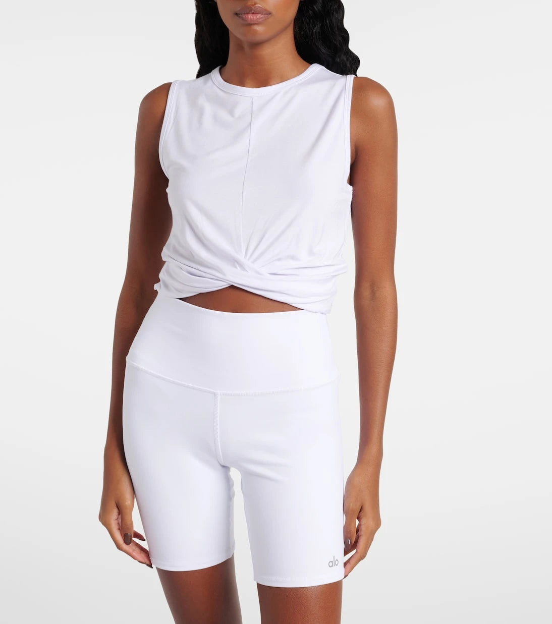 Alo Yoga - Cover draped jersey crop top