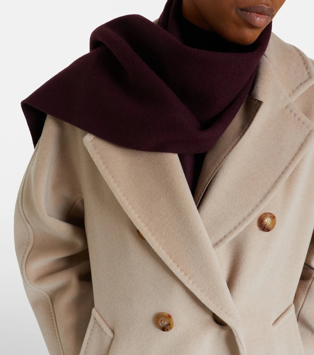 Max Mara - Logo wool scarf
