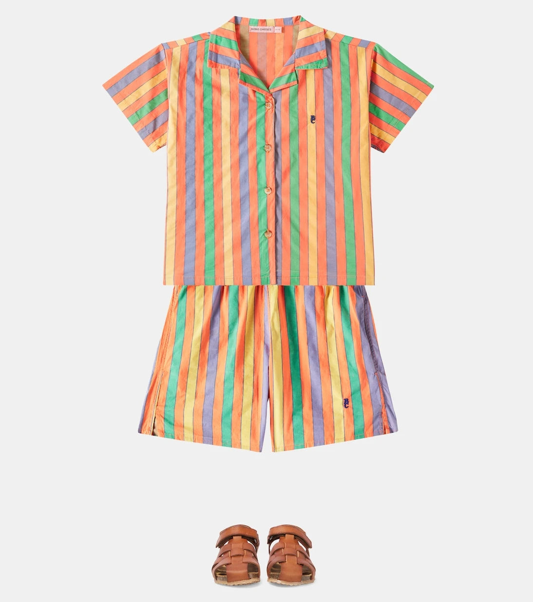 Bobo Choses - Striped cotton-blend shirt