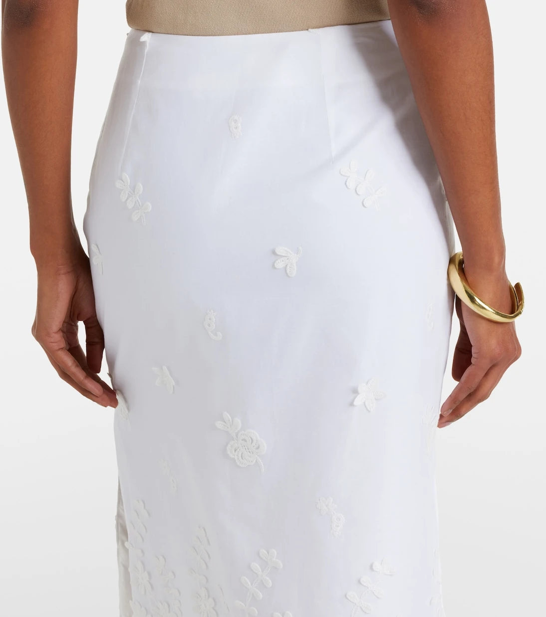 Altuzarra - Malik embroidered cotton midi skirt