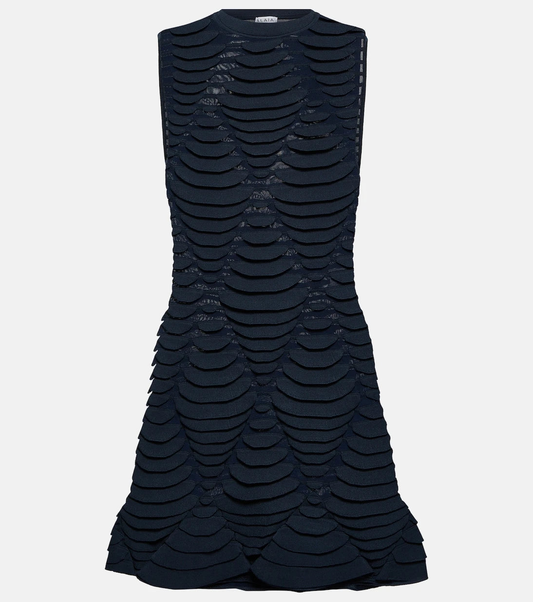 Alaïa - Snake-effect knit minidress