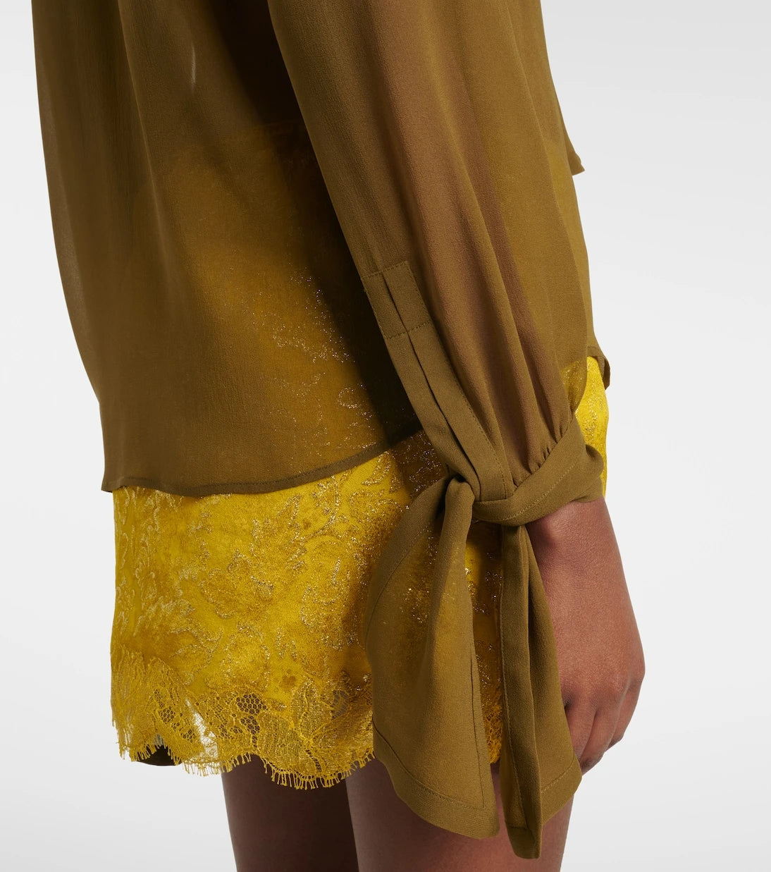 Saint Laurent - Tie-neck silk blouse