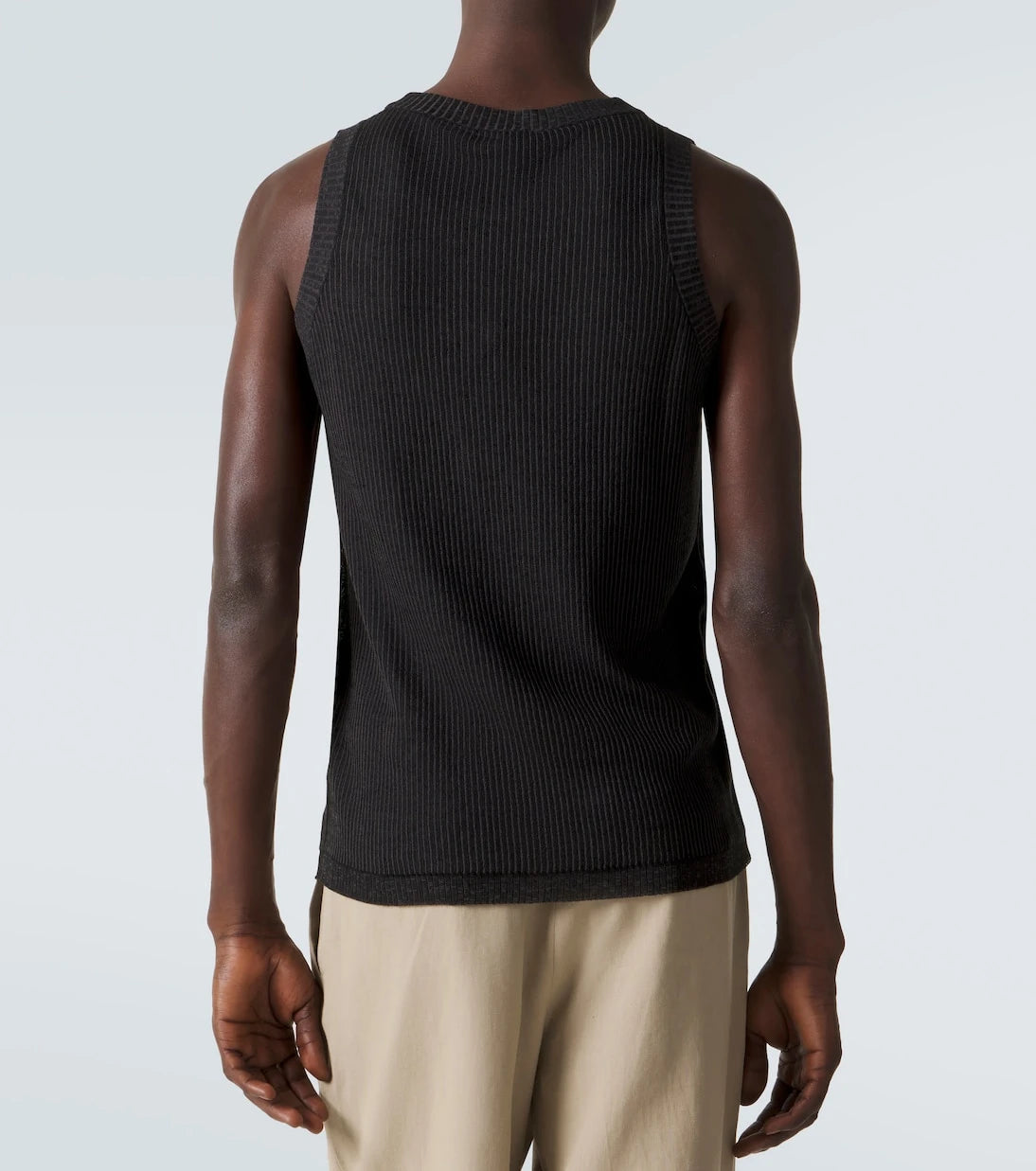Brioni - Ribbed-knit cotton, linen, and silk tank top