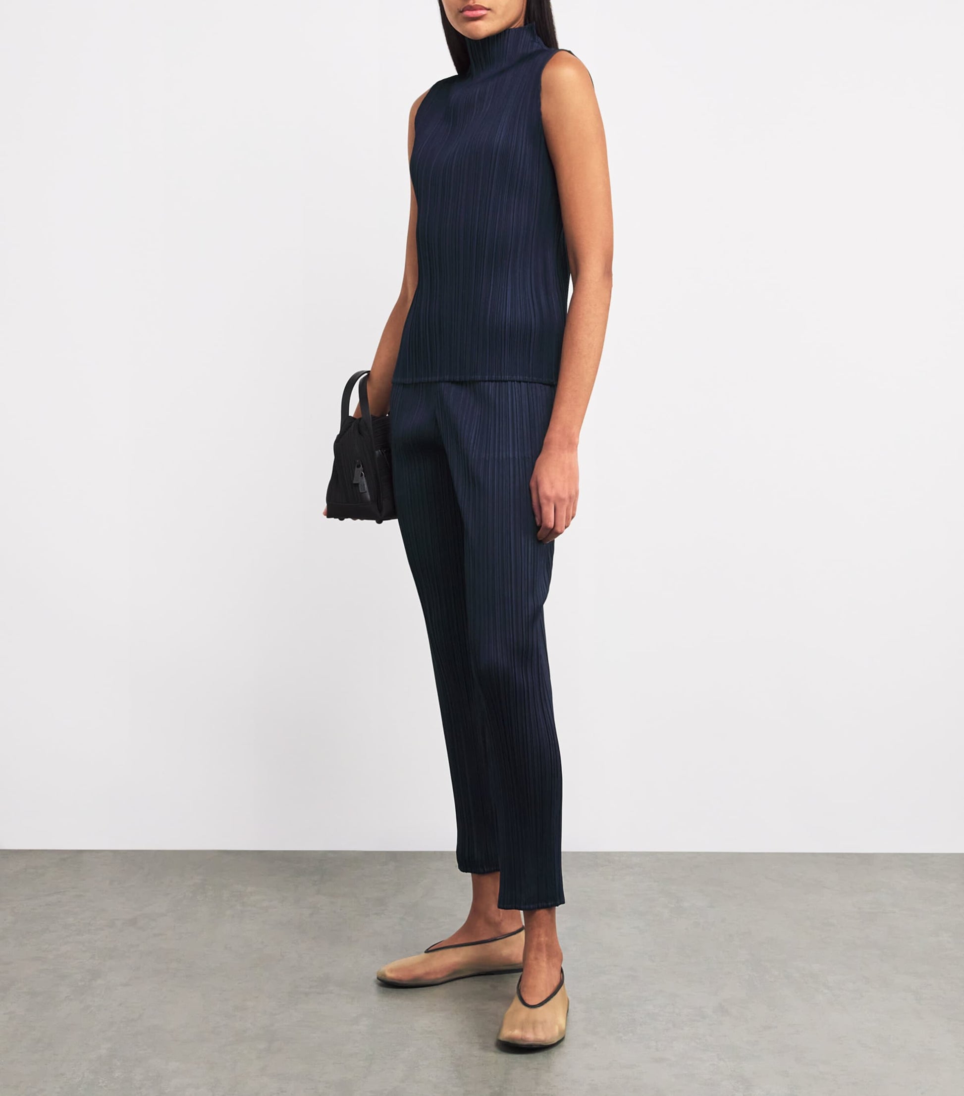 Navy New Colorful Basics 4 Sleeveless Top