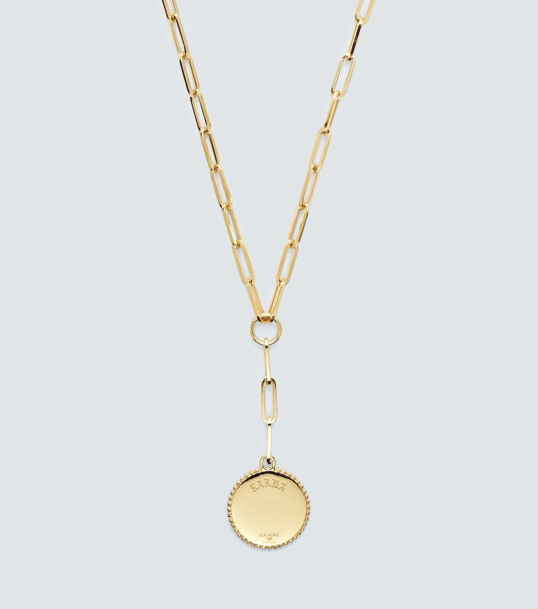 FoundRae - Karma 18kt gold chain necklace with diamond
