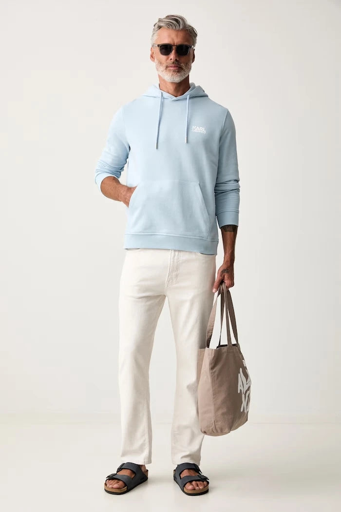 Karl Lagerfeld kapüşonlu erkek pamuklu sweatshirt