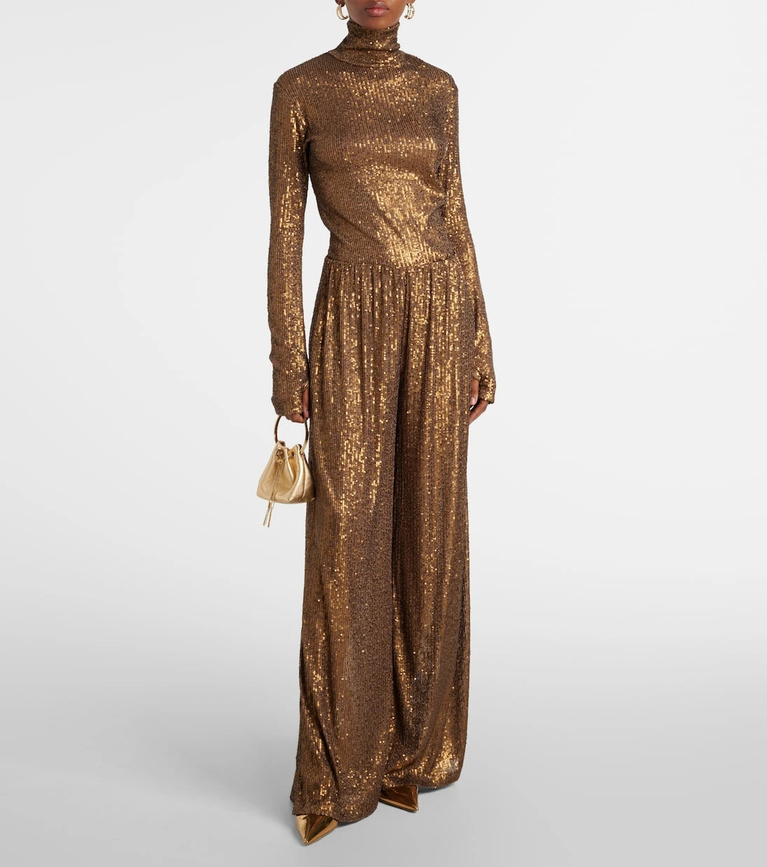 Norma Kamali - Boyfriend Elephant sequined palazzo pants