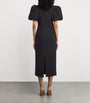 Rebecca Vallance Black Appliqué Rosetta Midi Dress