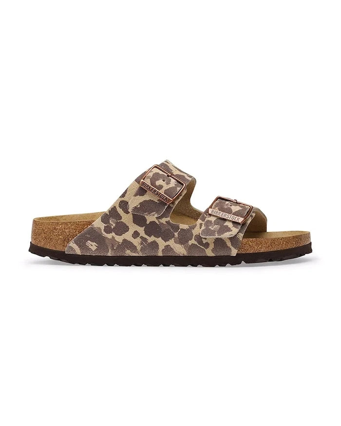 Birkenstock Kadın Süet Terlik Arizona Suede Leather Leopard