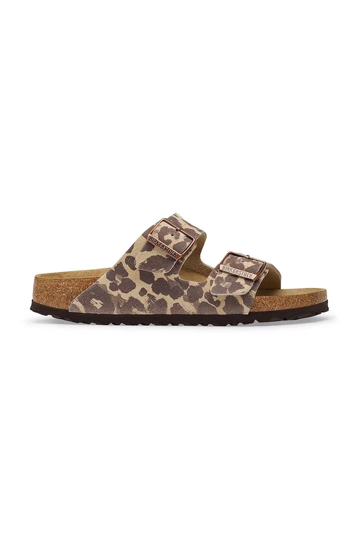 Birkenstock Kadın Süet Terlik Arizona Suede Leather Leopard