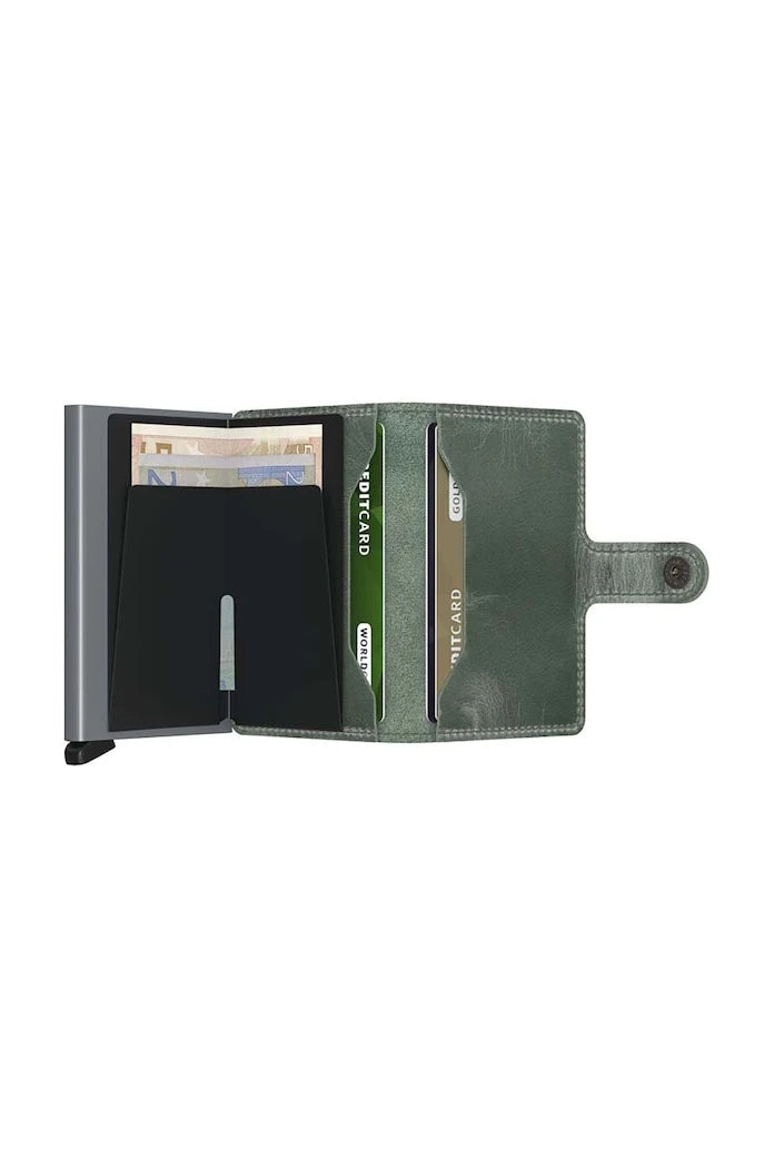 Кожен портфейл Secrid Miniwallet Vintage Sage