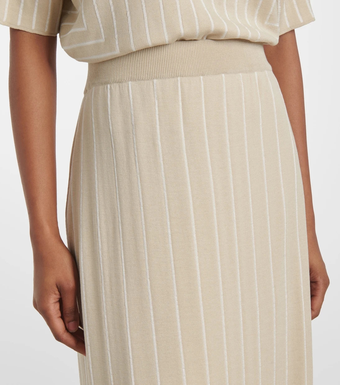 Joseph - Striped cotton and silk maxi skirt