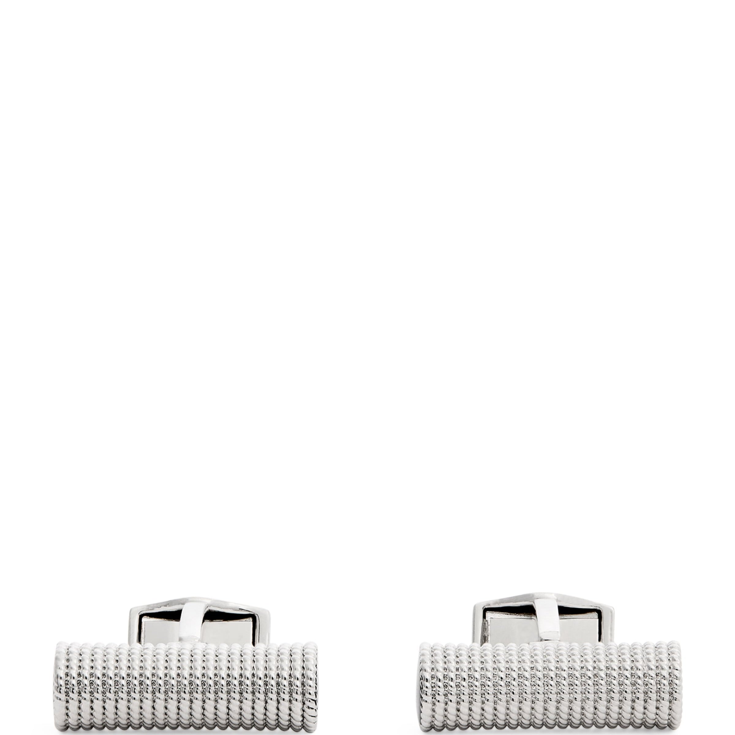 Polished Cable Rope Cufflinks