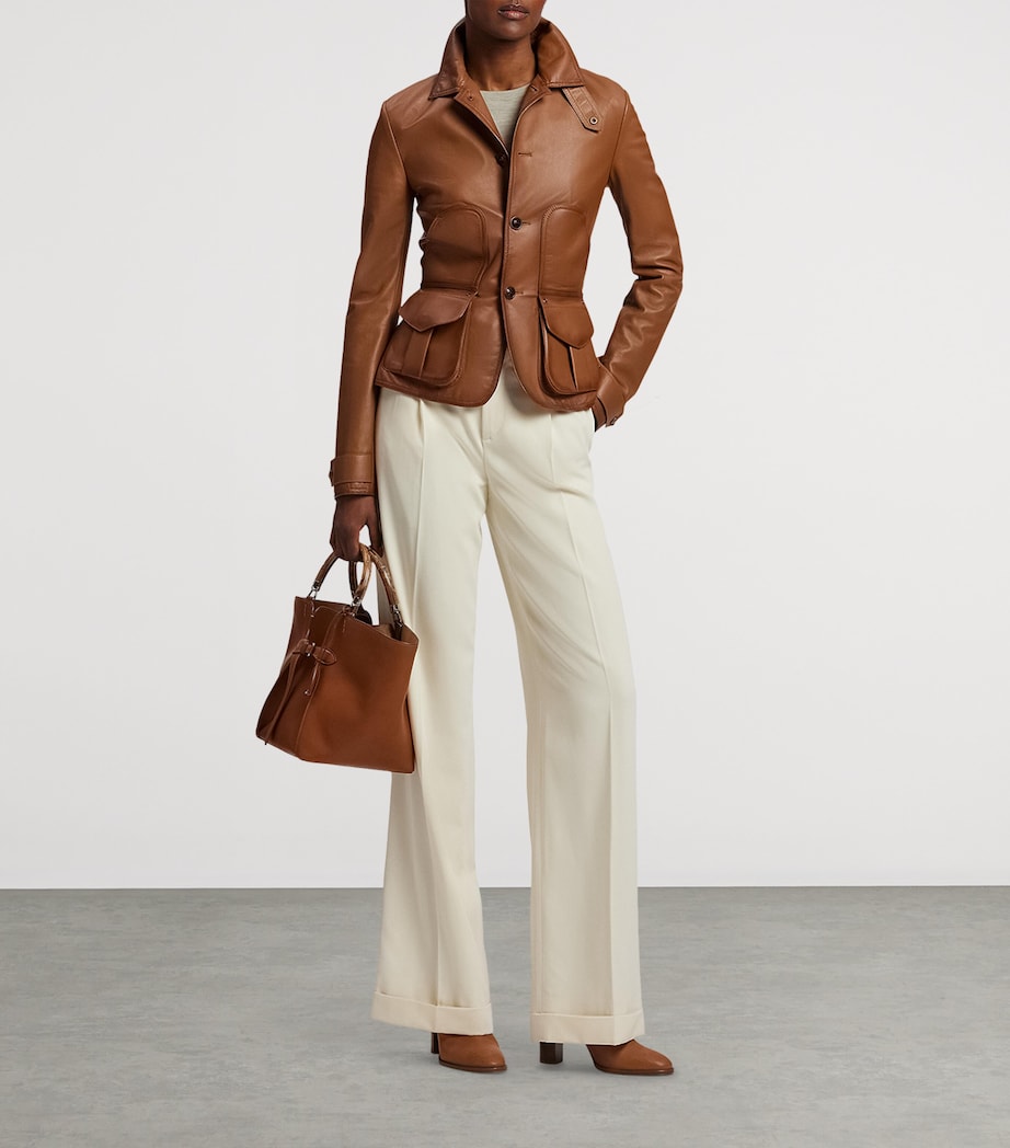 Ralph Lauren Collection Beige Lambskin Naylor Jacket