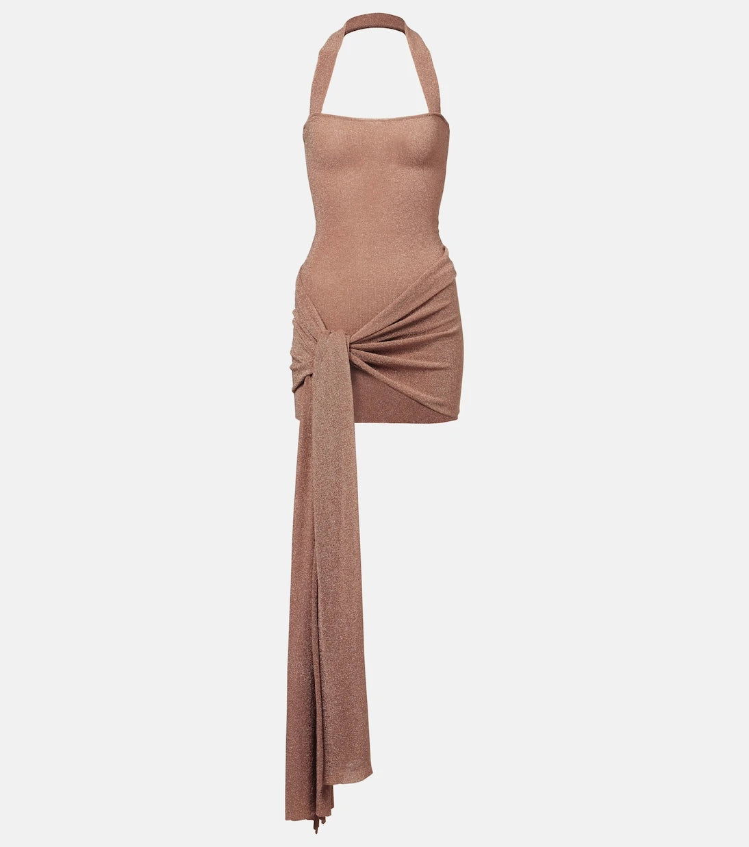 Aya Muse - Draped lamé minidress