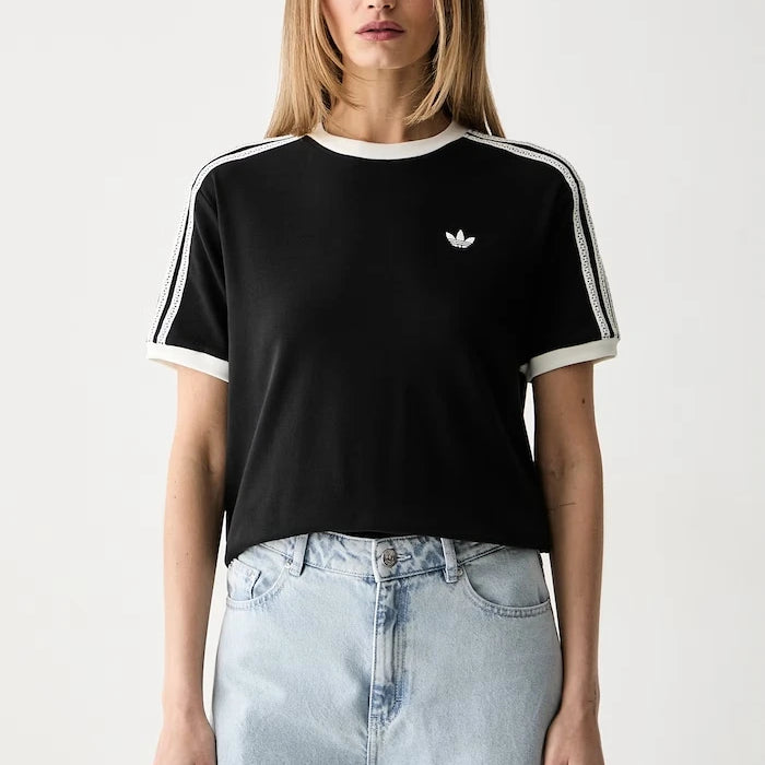 adidas Originals pamuk ve elastanlı kadın tişörtü