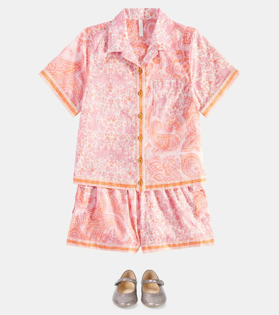 Zimmermann Kids - قميص أوتي القطني بنقشة بيزلي