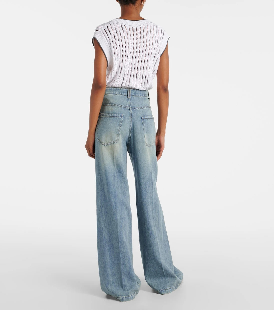 Brunello Cucinelli - Low Slung Monili wide-leg jeans
