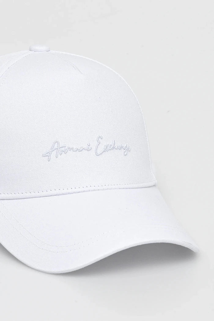 Памучна шапка с козирка Armani Exchange