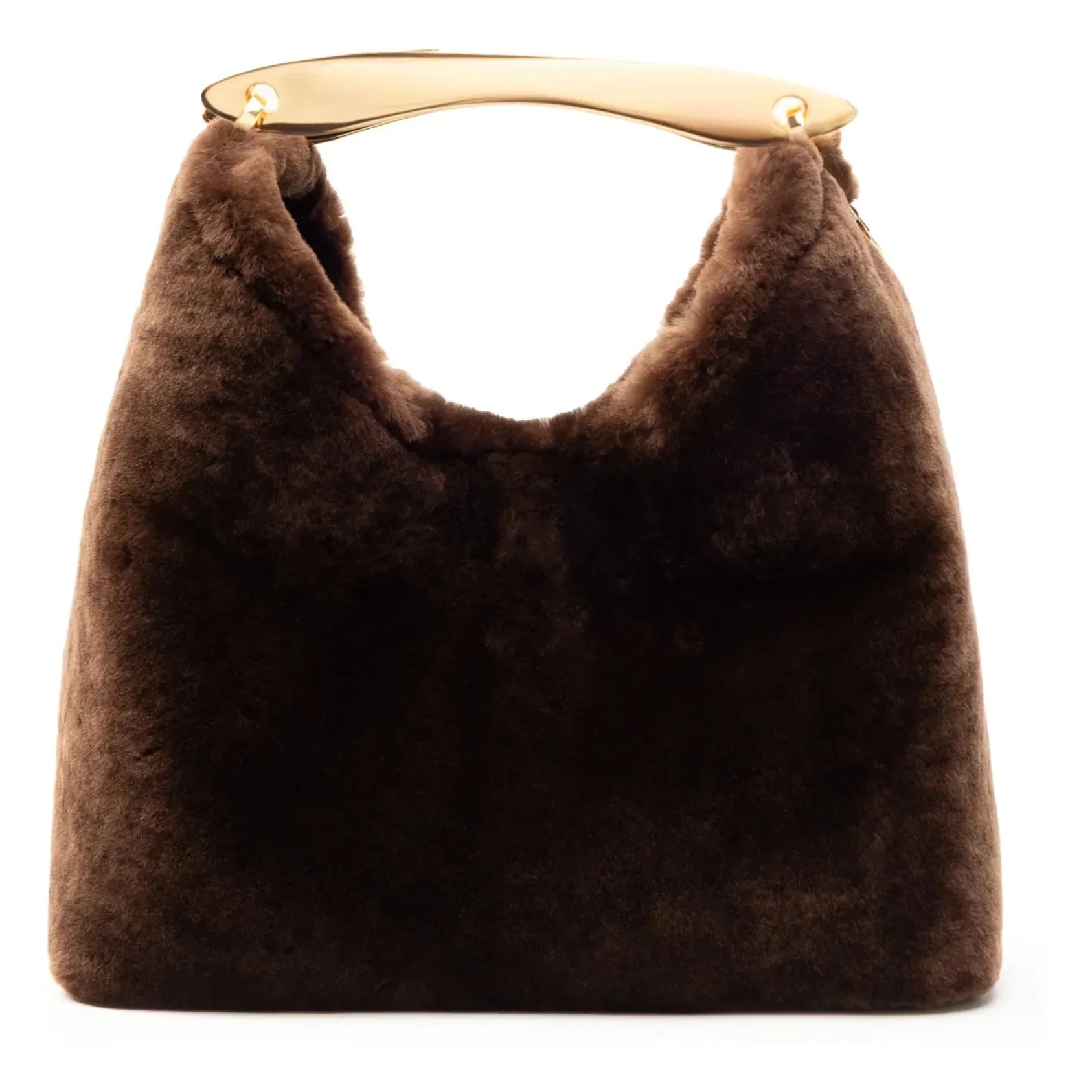 Elleme - Small Boomerang Shearling bag | Brown
