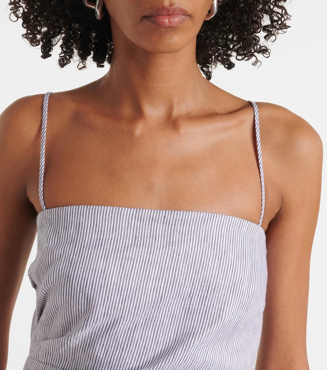 Vince - Cotton and linen midi dress