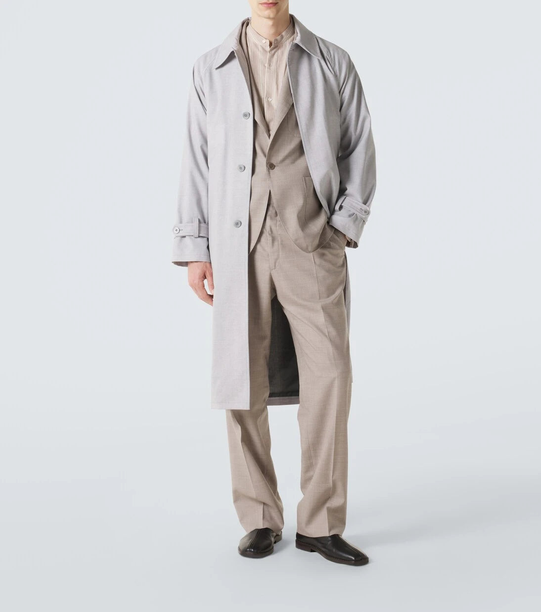 Stòffa - Belted wool coat