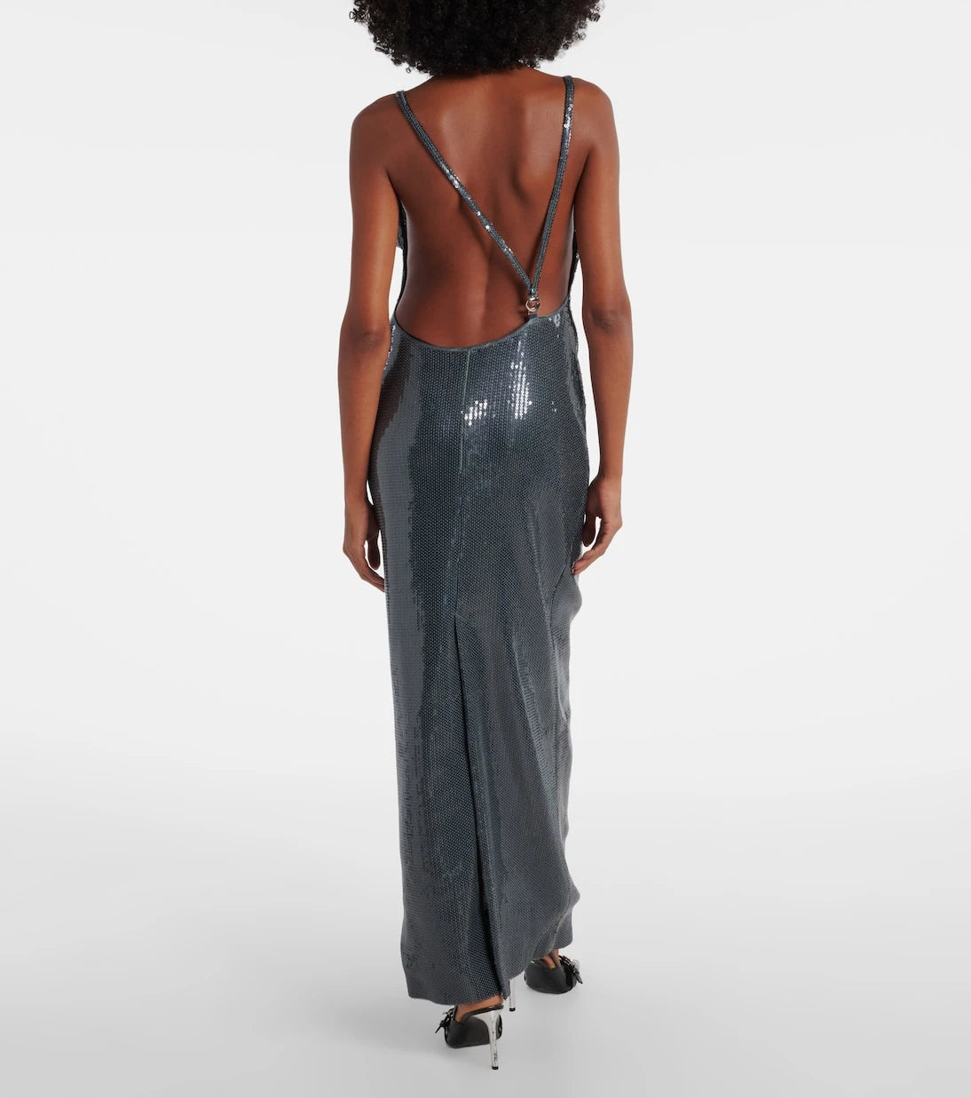 Coperni - Sequined draped gown
