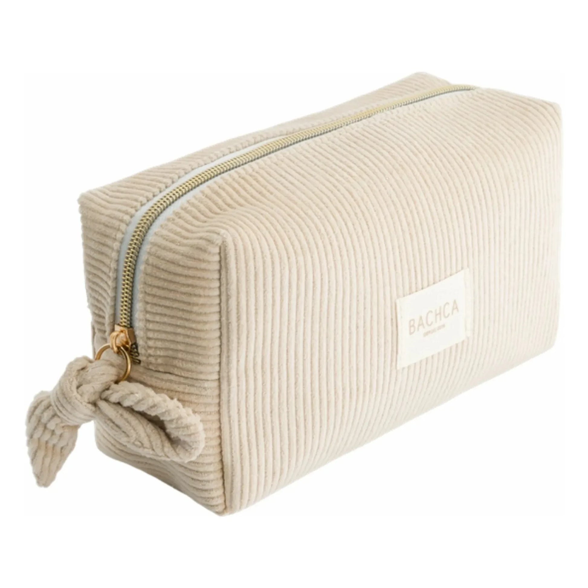 Bachca - Velvet make-up bag | Beige