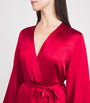 Marjolaine Red Silk Longline Tracy Robe