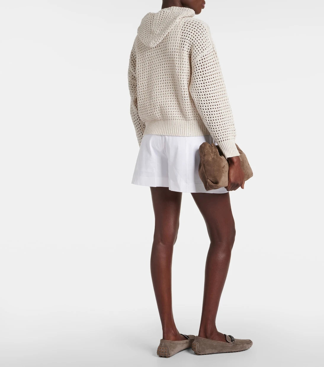 Brunello Cucinelli - Open-knit cotton-blend hoodie