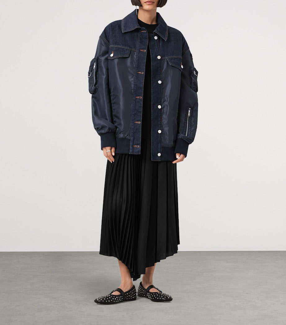 Blue Hybrid Verity Bomber Jacket