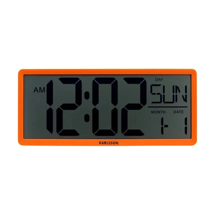 Стенен часовник Karlsson Retro LCD