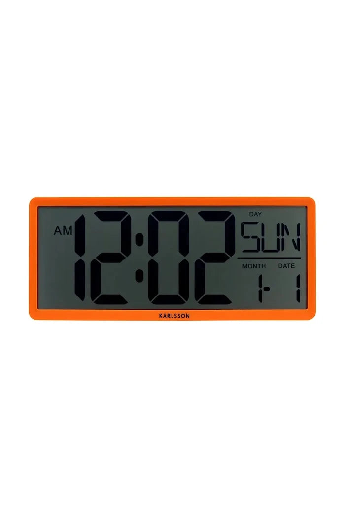 Стенен часовник Karlsson Retro LCD