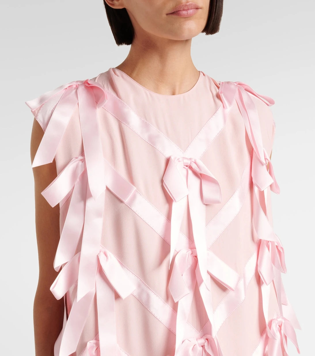Prada - Ribbon midi dress