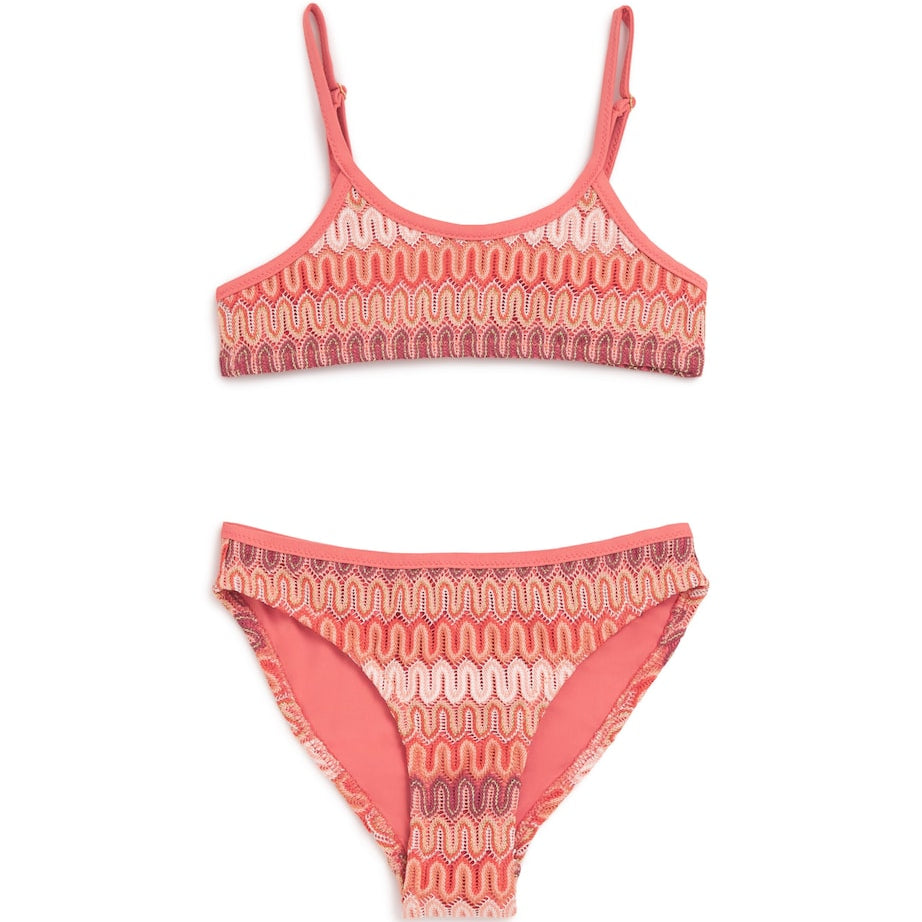Lison Paris Zigzag Coral Bikini (6-14 Years)
