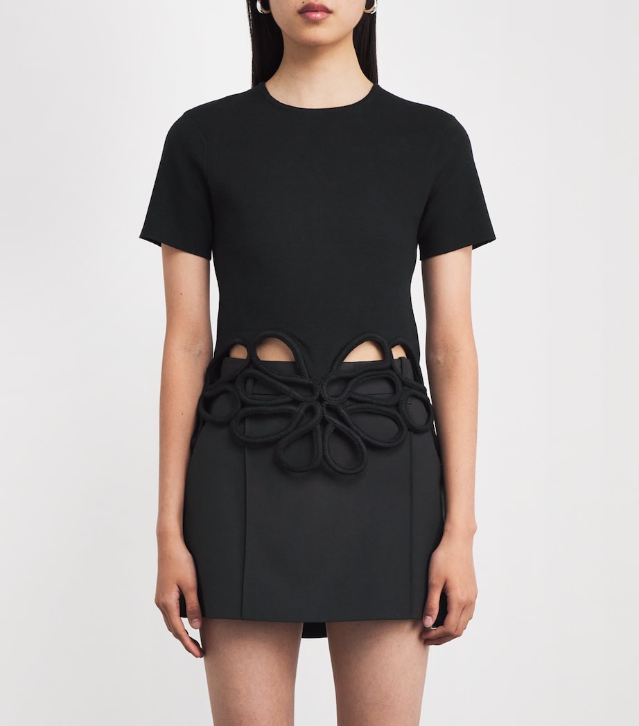 Knitted Eres Crop Top BLACK