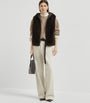 Brunello Cucinelli Brown Cashmere Hooded Vest