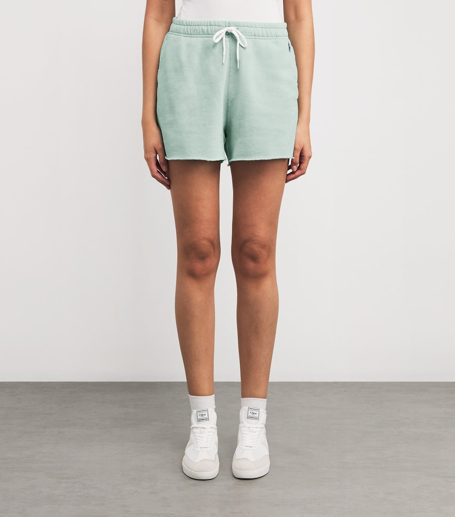Green Fleece Polo Pony Shorts