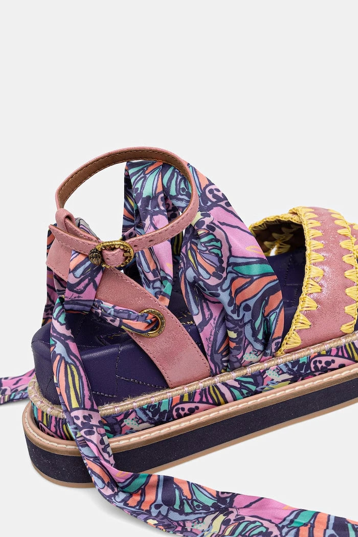 Kurt Geiger London kadın platform sandalet Orson Cross Scarf Sdl