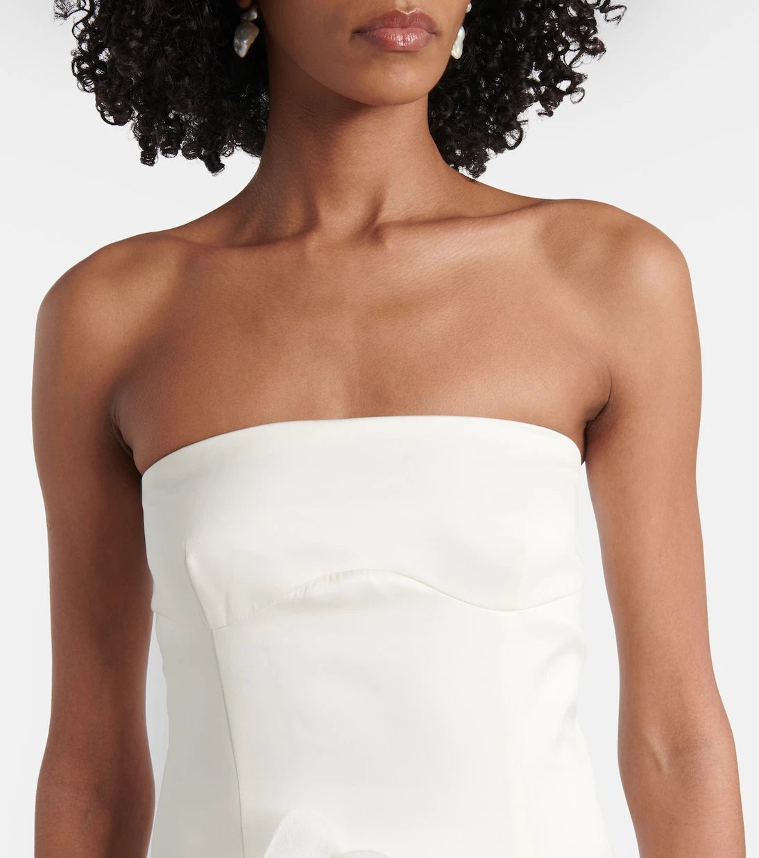 Rotate - Bridal floral-appliqué midi dress
