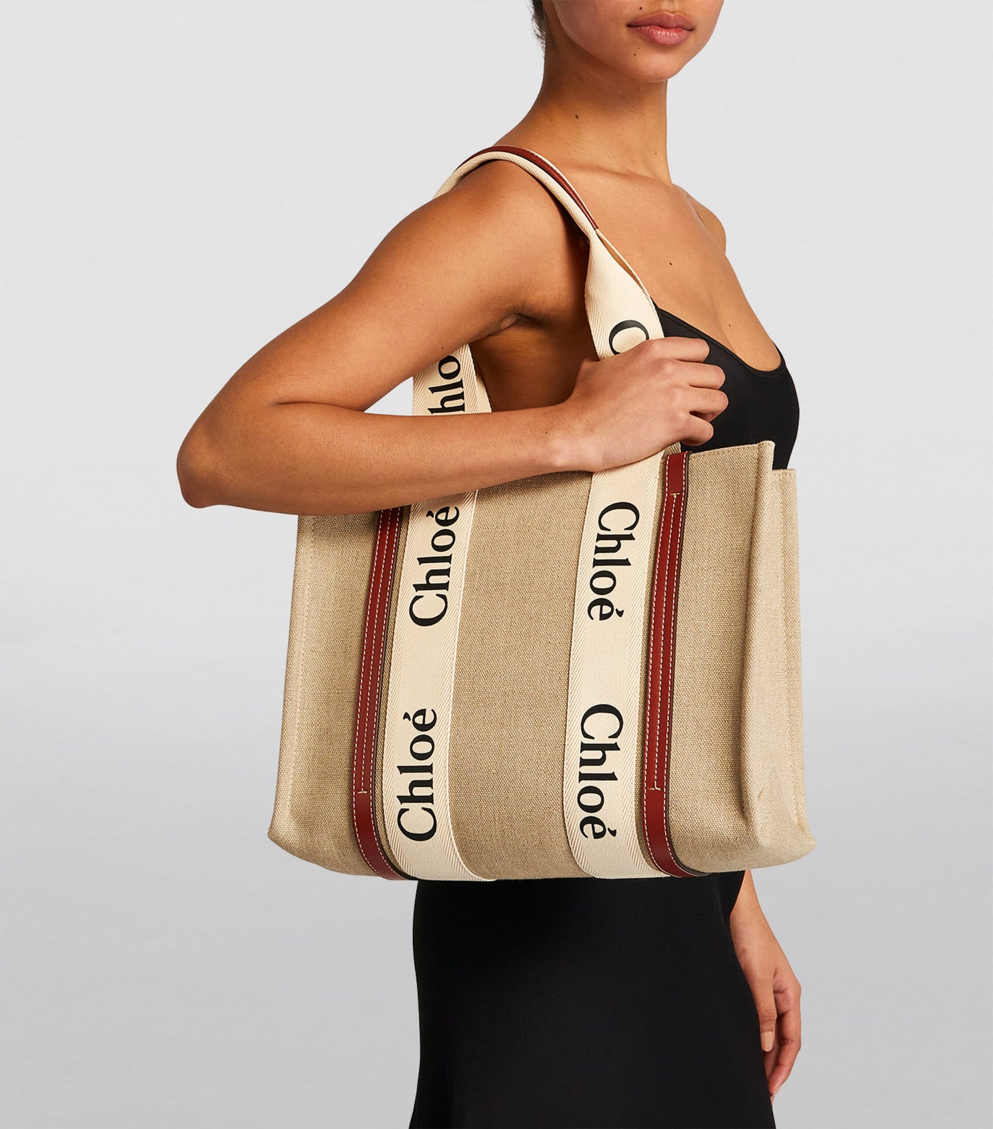 Brown Medium Woody Tote Bag