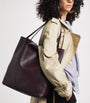 Large Leather Spin Tote Bag