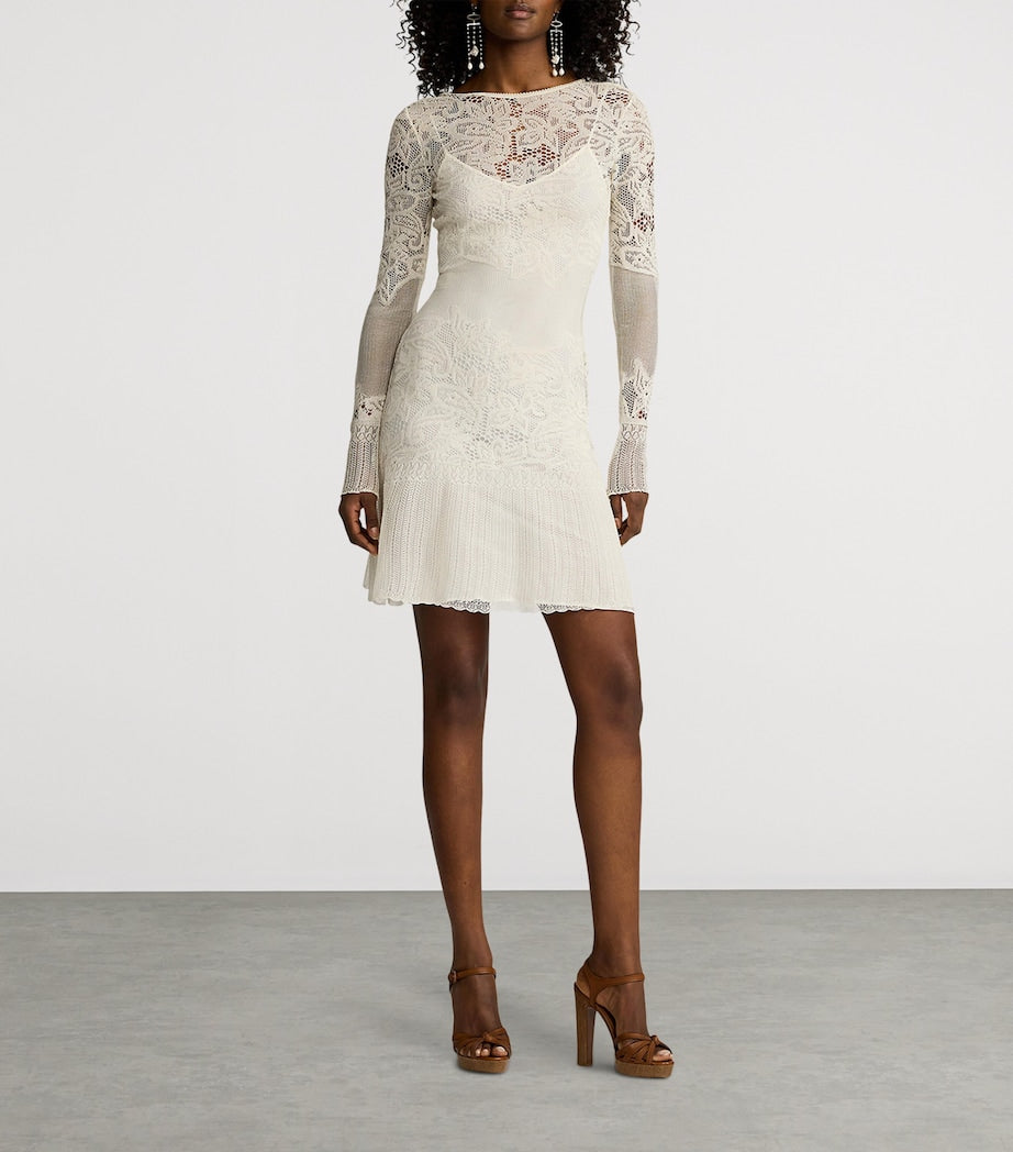 Ralph Lauren Collection White Mulberry Silk Mini Dress