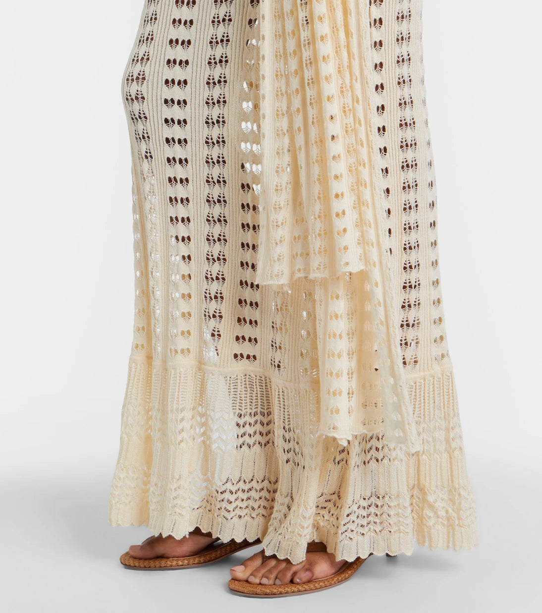 Aya Muse - Ruffled pointelle maxi dress