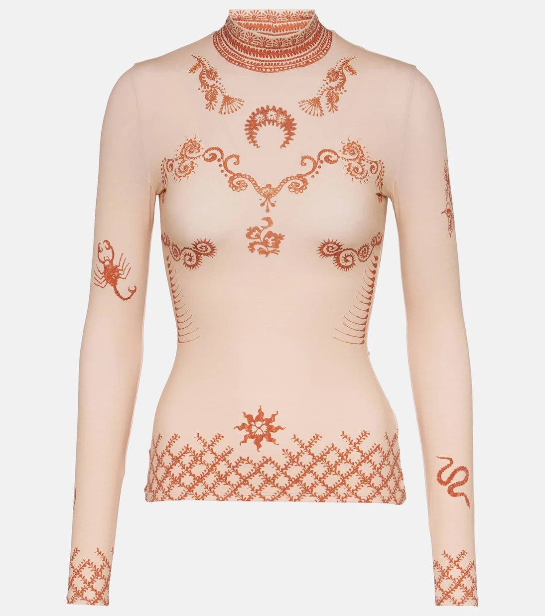 Marine Serre - Regenerated Second Skin jersey top