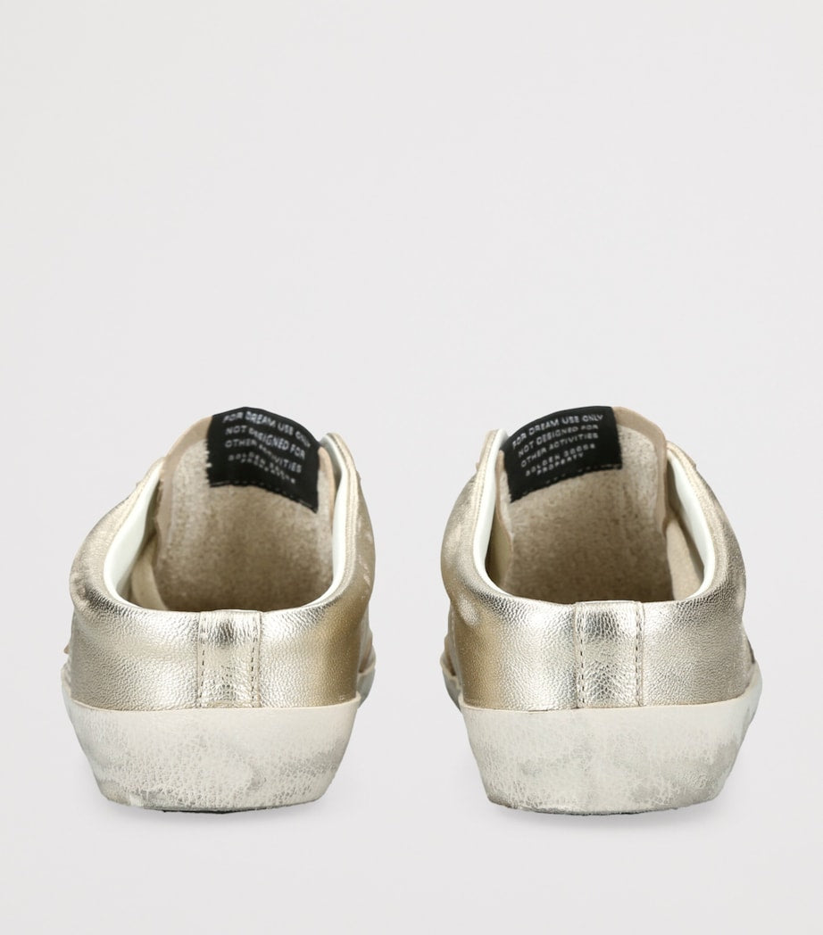 Gold Leather Super Star Sabot Low-Top Sneakers