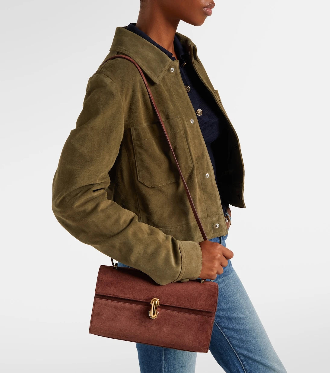 Savette - Symmetry 26 suede shoulder bag