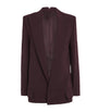 Victoria Beckham Burgundy Twill Peak-Lapel Blazer