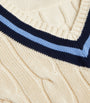 Polo Ralph Lauren Blue Cable-Knit Cricket Sweater