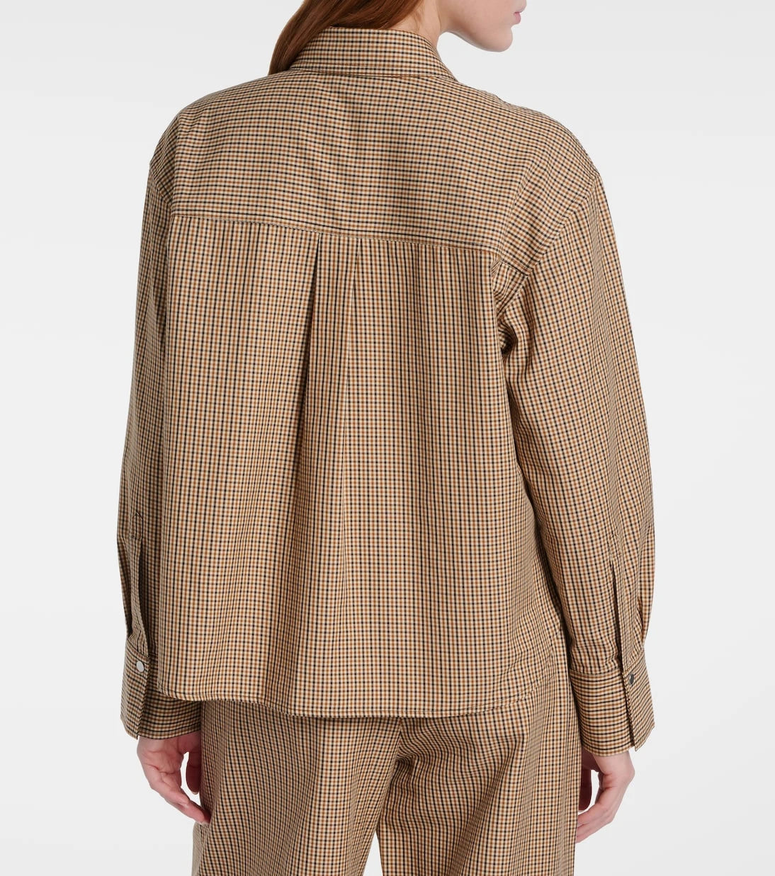Vince - Checked cotton-blend shirt